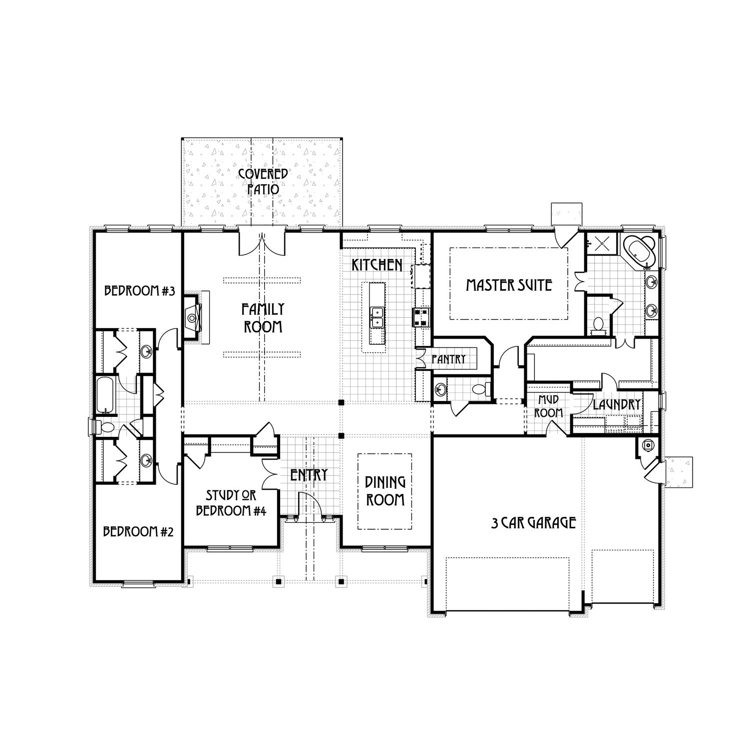 Martine II Floor Plan Concept Builders Tulsa, OK